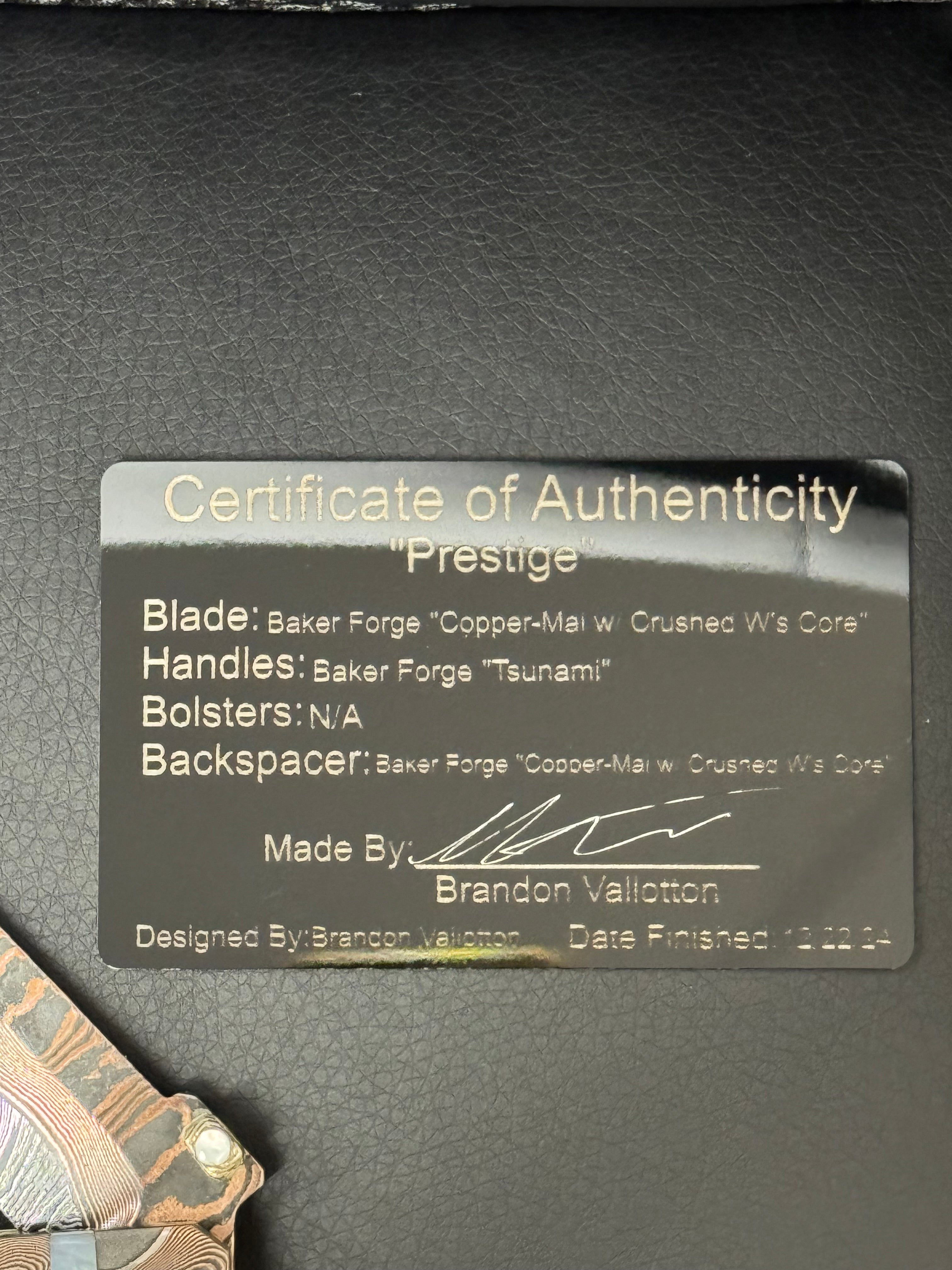 Vallotton Copper Bakers Forge D/A Custom