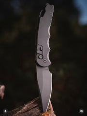 Pro-Tech TR-4 Operator - Black Aluminum w/ Safety & Tritium Button Inlay - Sterile DLC MagnaMax - T4103 MM-OP