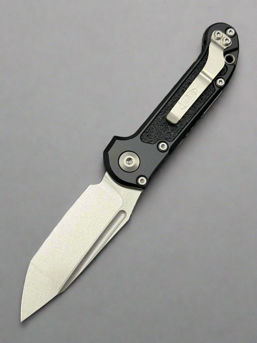 Microtech Knives LUDT Gen III Stonewash Tanto w/ Black Handle 1136-10