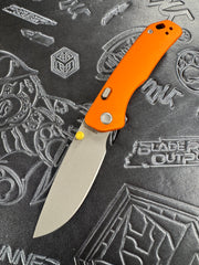 Vosteed Marten - Top Liner Lock (2.98" 154CM Blade & Aluminum Handle) - A1604 Stonewash Orange