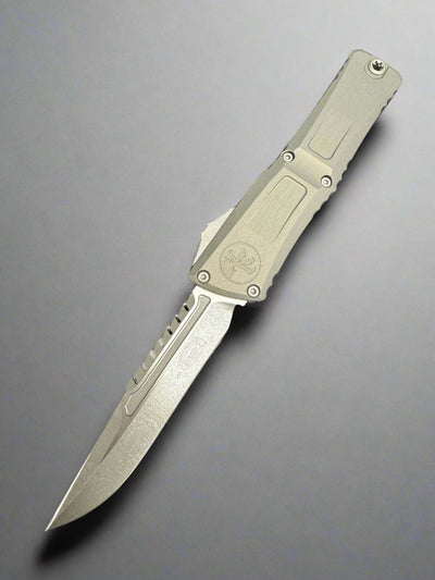 Microtech Combat Troodon Interceptor Gen III SS Natural Clear Ano Aluminum (4" Apocalyptic) 1217-10 APNCS