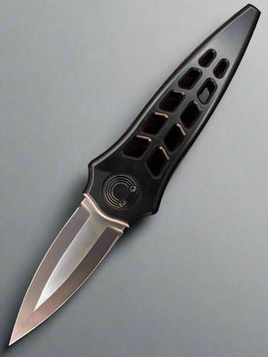 Paragon Warlock Enchanter Knife Skeletonized Black Aluminum (3.8" Two-Tone)