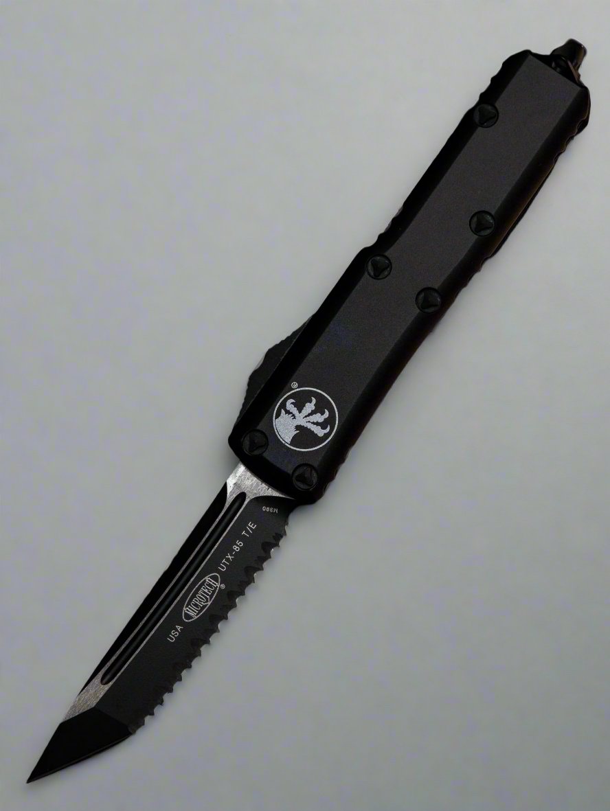 Microtech 233-3T UTX-85 T/E - Black Handle - Black Blade