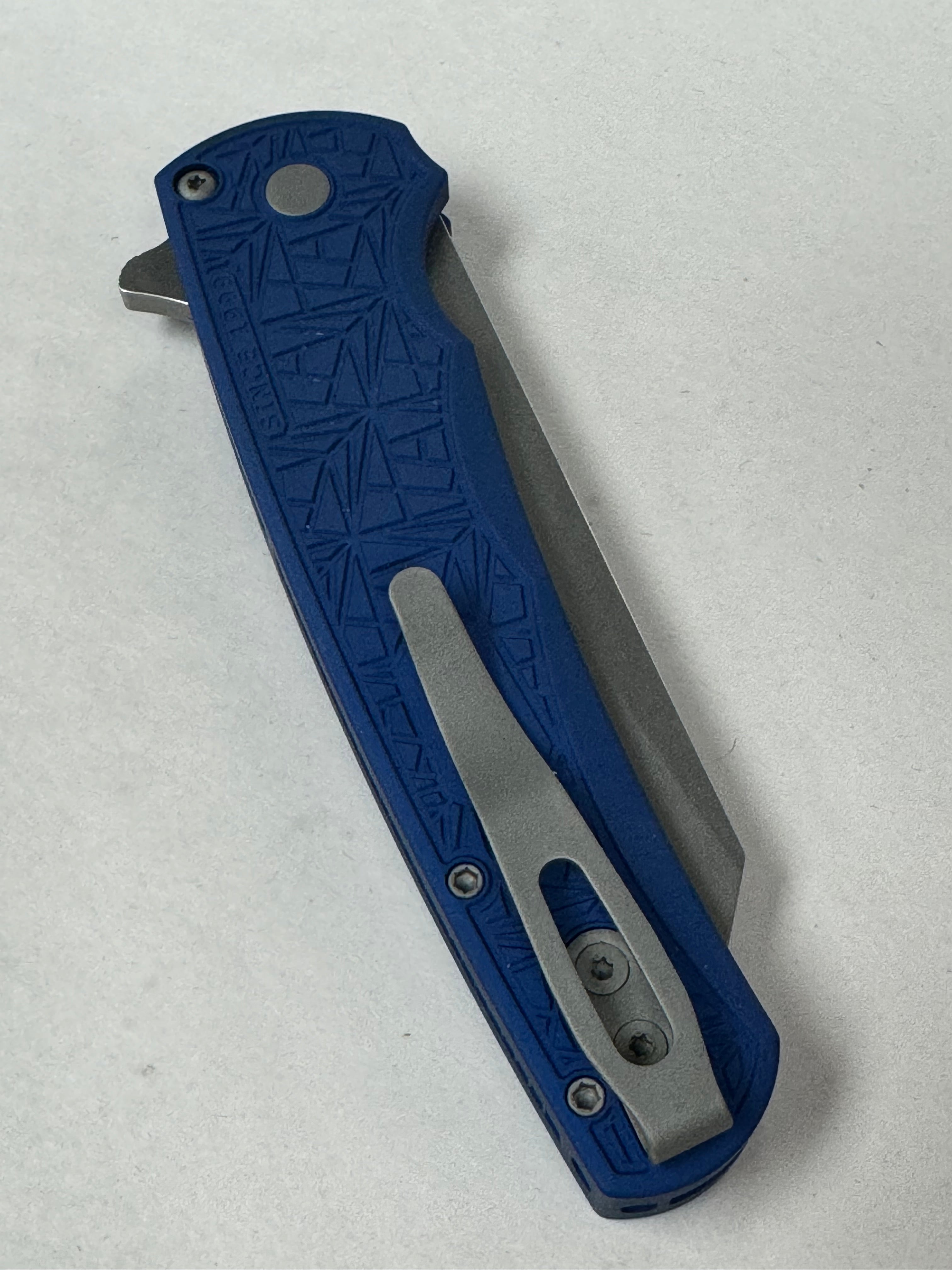 Pro-Tech Malibu Blue Nexus Handle & Stonewash MagnaCut Reverse Tanto Blade 5405-BLUE Nexus