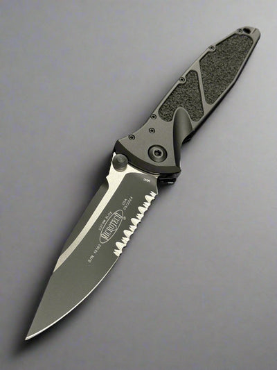 Microtech Socom Elite Single Edge Manual Partial Serrated Black Tactical Standard 160-2 T