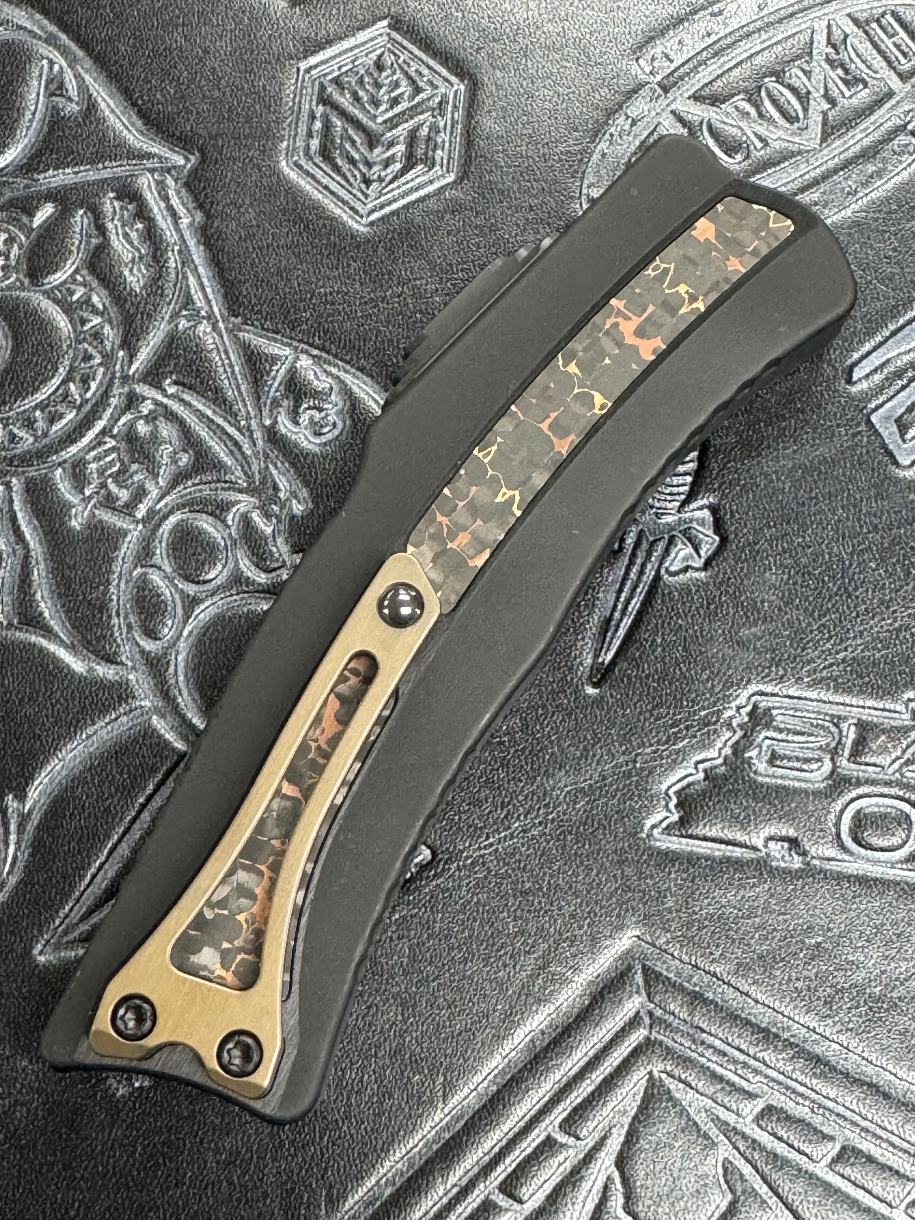 Pre Owned Heretic ROC Fat Carbon Brass & Copper Snakeskin with Baker Forge Tiger GoMai SN:007