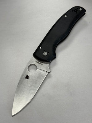 Spyderco Shaman Compression Lock Knife Black Micarta (3.6" Satin XHP) Distributor Exclusive