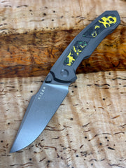 Kizer Feweed S90V TITANIUM+ FAT CARBON（TOXIC STORM）| KI3694A2