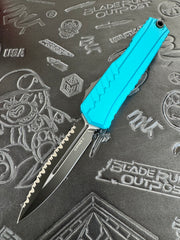 Microtech Cypher II Turquoise D/E Full Serrated Tactical 1242-3 TQ