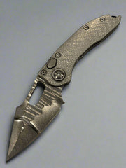 Microtech Marfione Custom Stitch Auto Knife RockStar Grind DLC Borka (CFw/DLC TT Hardware)