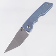 Attn2Detail Mercantile Mk.3 Medium Gen4 Hissatsu Rising Grind - Blue Anodized Titanium w/ Seigaiha Faux Inlay Milling - Stonewash Satin Magnacut