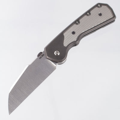 Attn2Detail Mercantile Delta Gen4 Harpoon Sheepsfoot - Blackened Titanium w/ 20 LPI Titanium Inlays - Stonewash Satin Magnacut