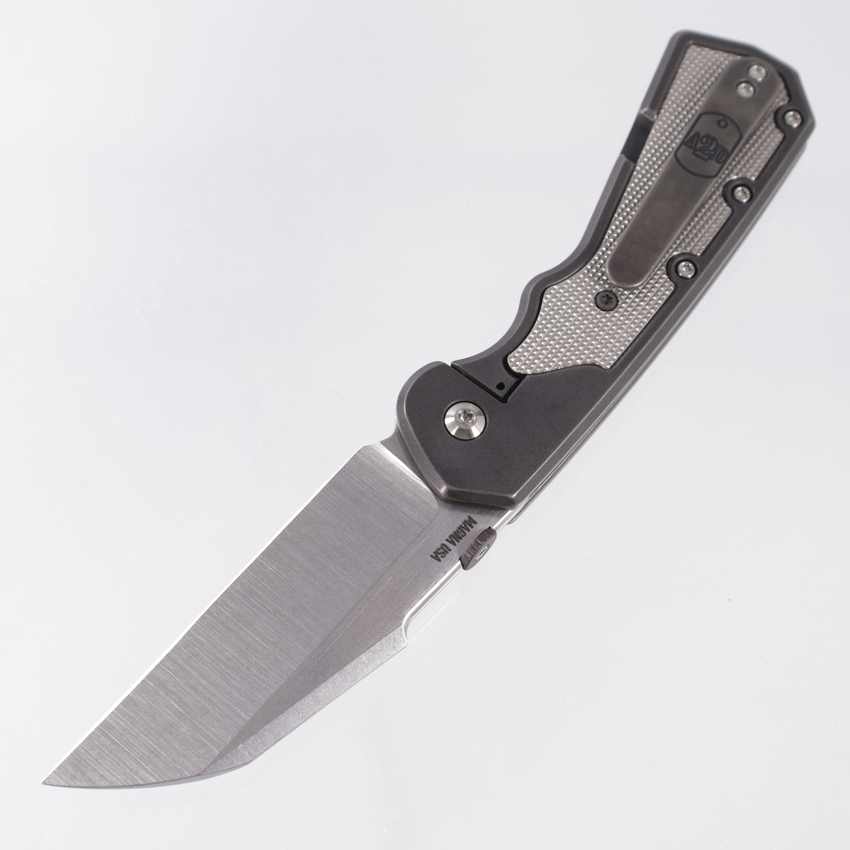Attn2Detail Mercantile Delta Gen4 Harpoon Sheepsfoot - Blackened Titanium w/ 20 LPI Titanium Inlays - Stonewash Satin Magnacut
