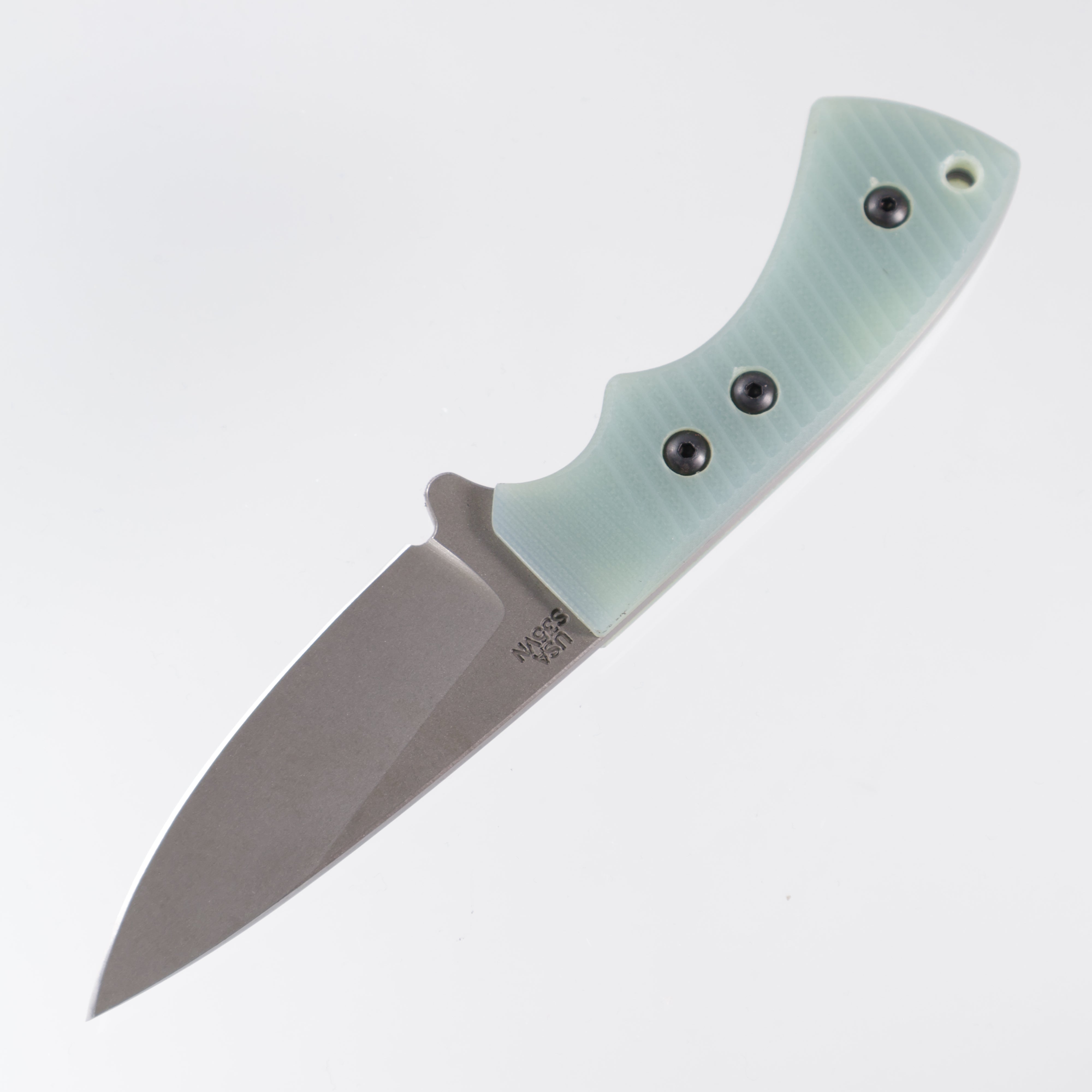 Attn2Detail Mercantile Lil Pecker - Ridged Jade G10 - Fighter Grind - Stonewash S35VN