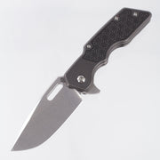 Attn2Detail Mercantile Mk.1 Medium Gen4 Drop Point Rising Grind - Blackwash Titanium w/ Asanoha Faux Inlays - Stonewash Satin Magnacut - A2D