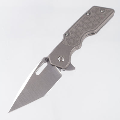 Attn2Detail Mercantile Mk.1 Medium Gen4 Hissatsu Rising Grind - Greywash Titanium w/ Asanoha Faux Inlays - Stonewash Satin Magnacut - A2D