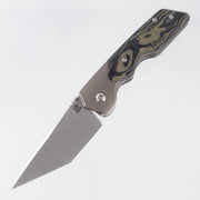 Attn2Detail Mercantile Mk.3 Medium Bolster Lock Gen4 Hissatsu Rising Grind - Bronze Ano Titanium w/ OD Green & Black G10 Burl Scales - Stonewash Satin Magnacut - A2D