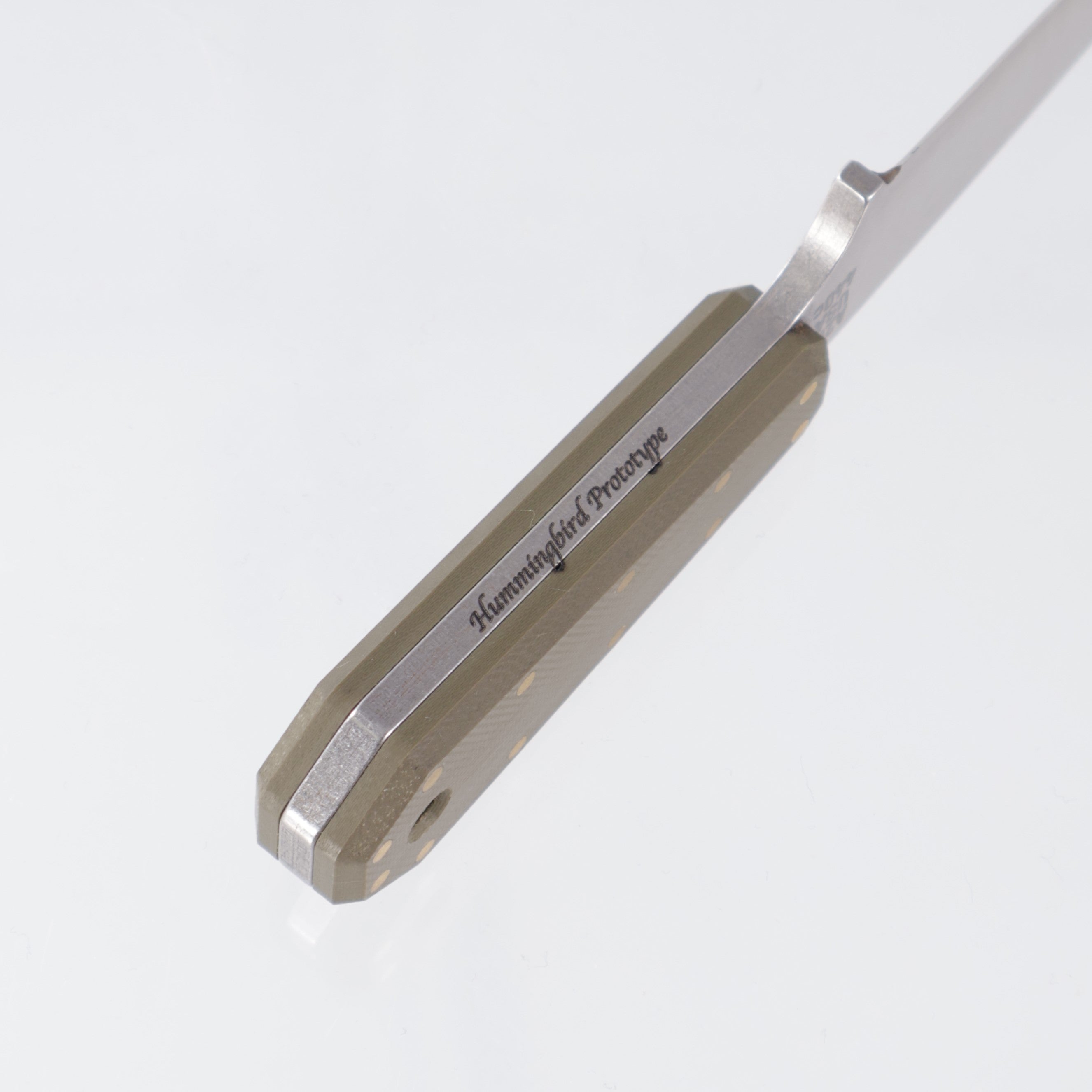 Attn2Detail Mercantile Hummingbird Prototype - OD Green G10 - Chisel Ground 440C