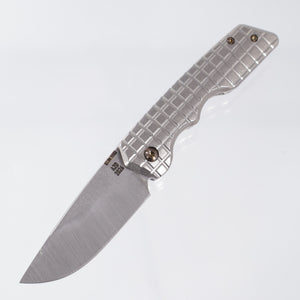 Attn2Detail Mk 3 Medium - Satin Magnacut Drop Point - Frag Titanium Bright Stonewash