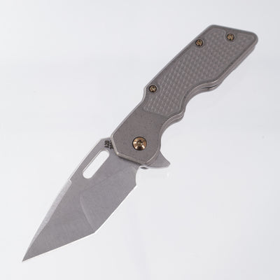 Attn2Detail Mercantile Mk.1 Medium - Stonewash M16 Grip Texture w/ Bronze Ano Hadware - Stonewash/Satin Hissatsu Compound Grind Magnacut