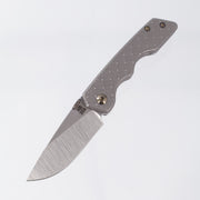 Attn2Detail Mercantile Mk.3 Small - Greywash Basketweave Texture w/ Bronze Ano Hardware - Drop Point Rising Grind Magnacut