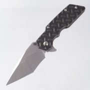 Attn2Detail Mercantile Mk.1 Large Gen4 Hissatsu Compound Grind (no blade hole) - Blackwash Treadplate Titanium - Stonewash Satin Magnacut