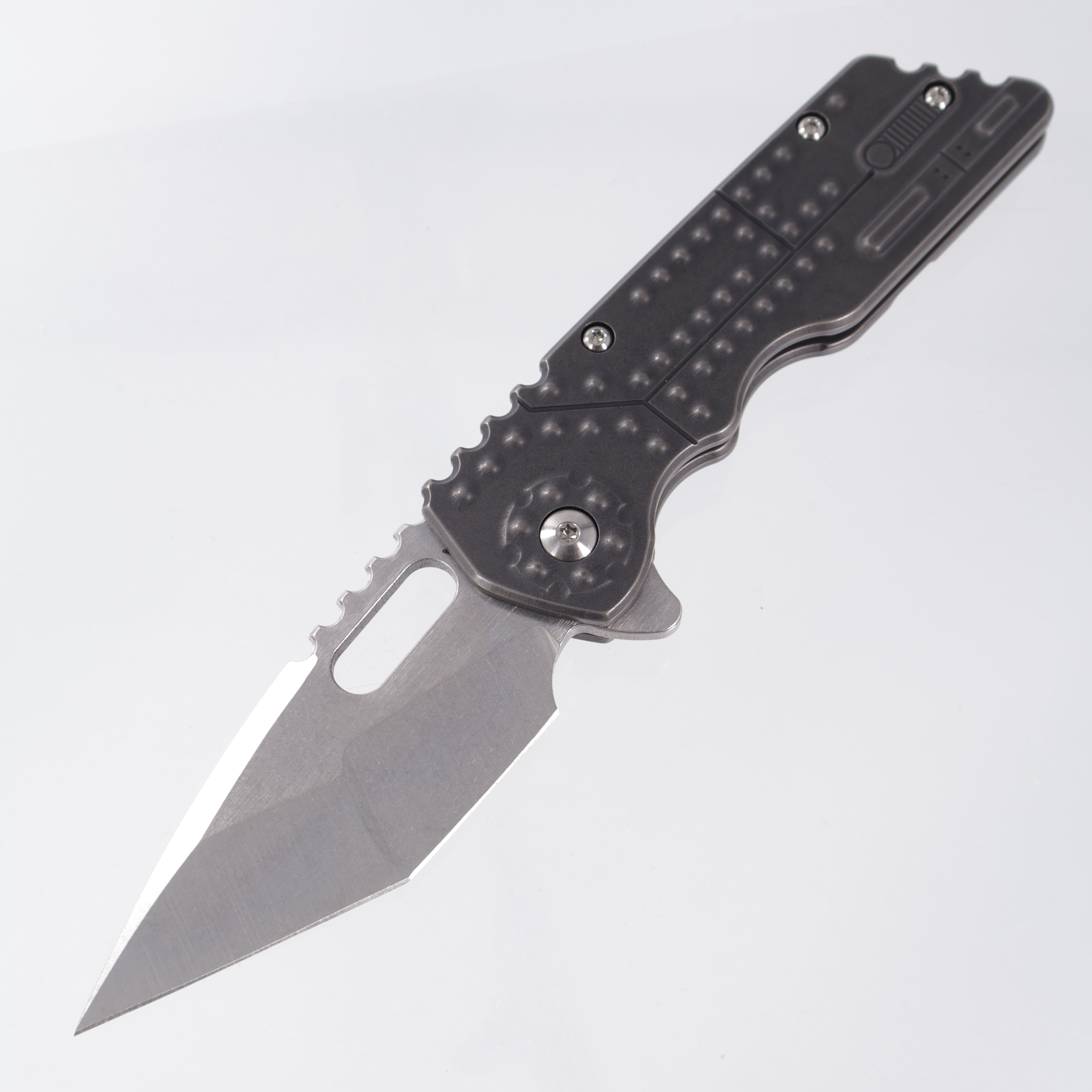 Attn2Detail Mercantile Mk.2 Large Gen4 Hissatsu Compound Grind - Blackened Tank Machining Titanium - Stonewash Satin Magnacut