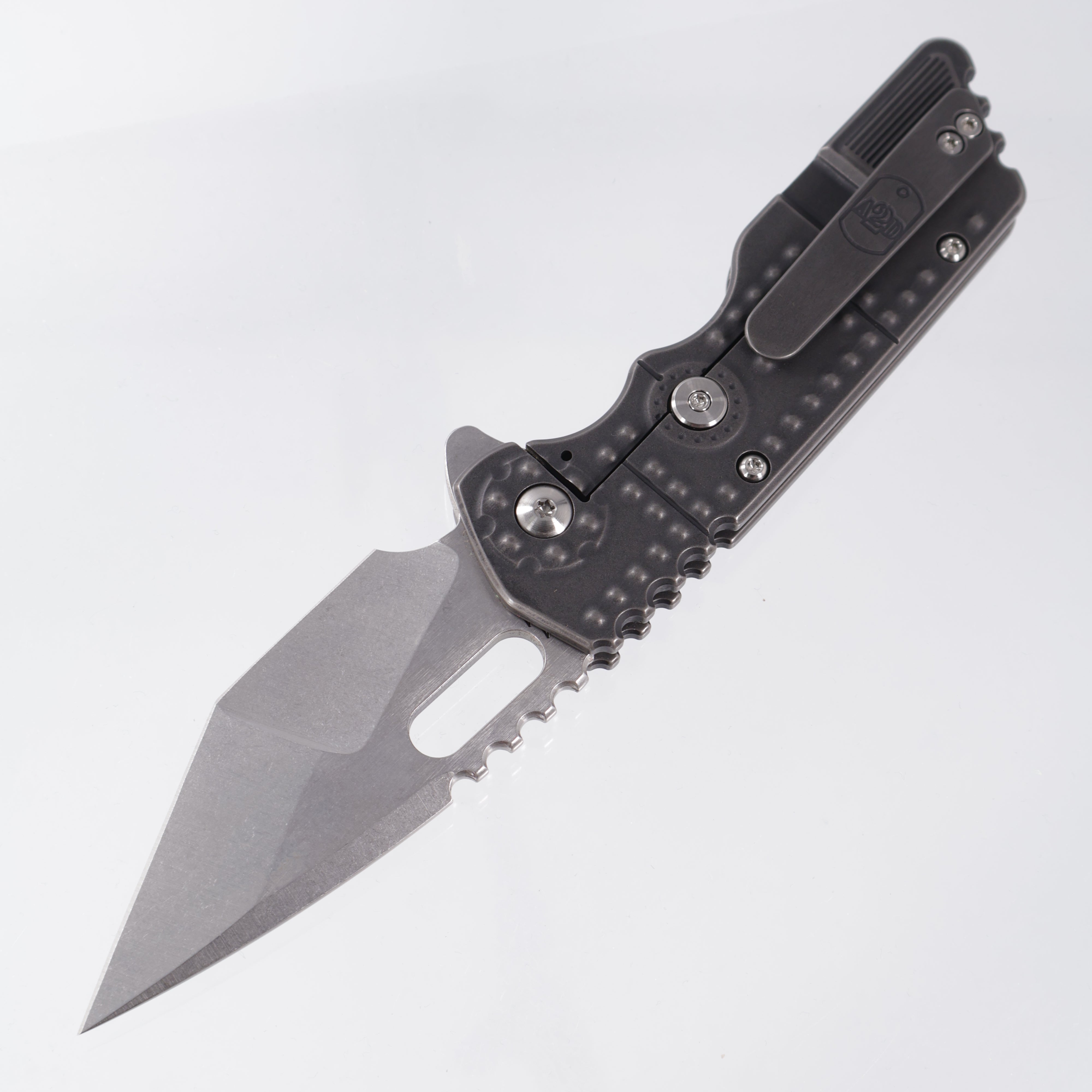 Attn2Detail Mercantile Mk.2 Large Gen4 Hissatsu Compound Grind - Blackened Tank Machining Titanium - Stonewash Satin Magnacut