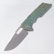 Attn2Detail Mercantile Mk.2 Large Gen4 Drop Point Rising Grind - Shipwreck Ano Tank Machining Titanium - Stonewash Satin Magnacut