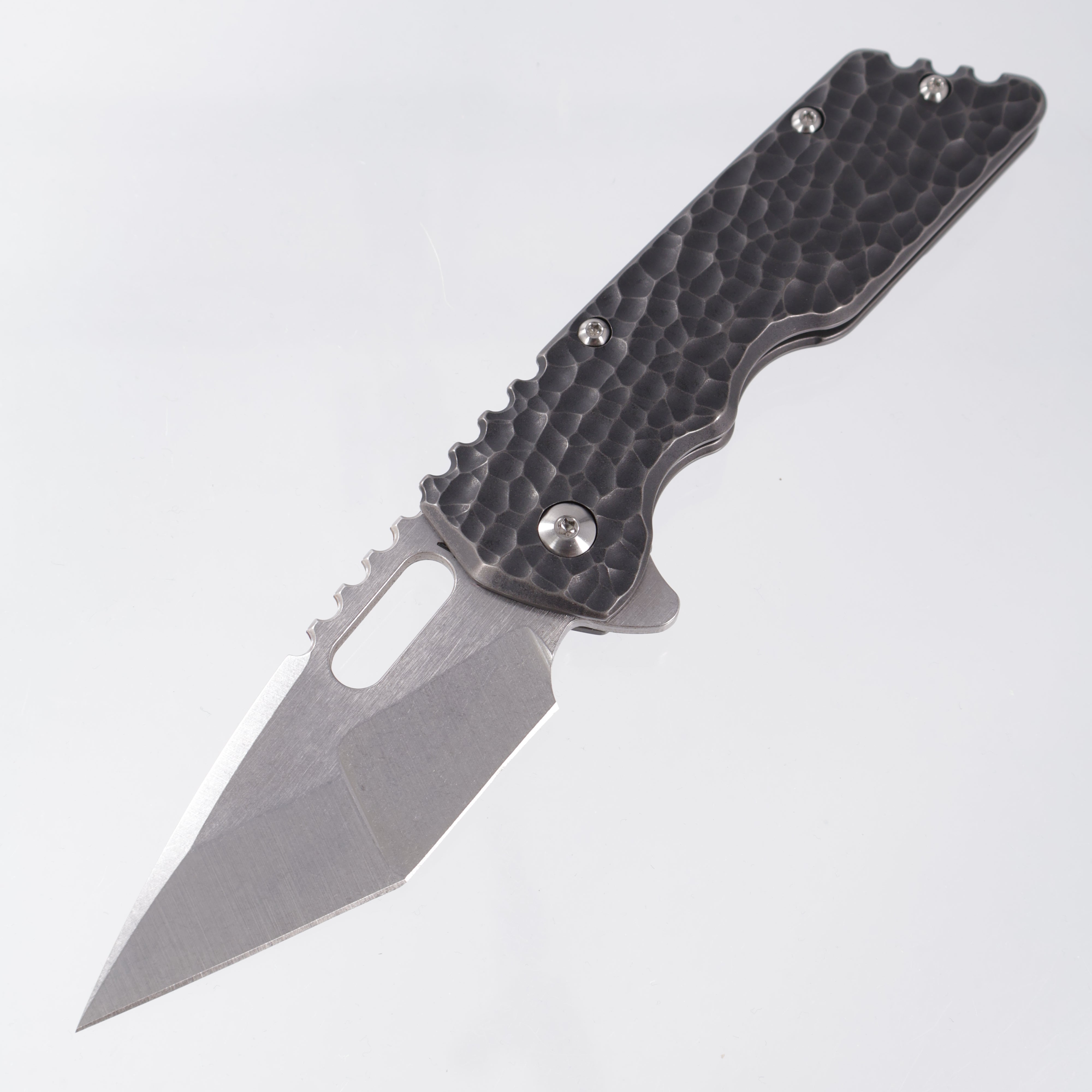 Attn2Detail Mercantile Mk.2 Large Gen4 Hissatsu Compound Grind - Blackened Hammered Titanium - Stonewash Satin Magnacut