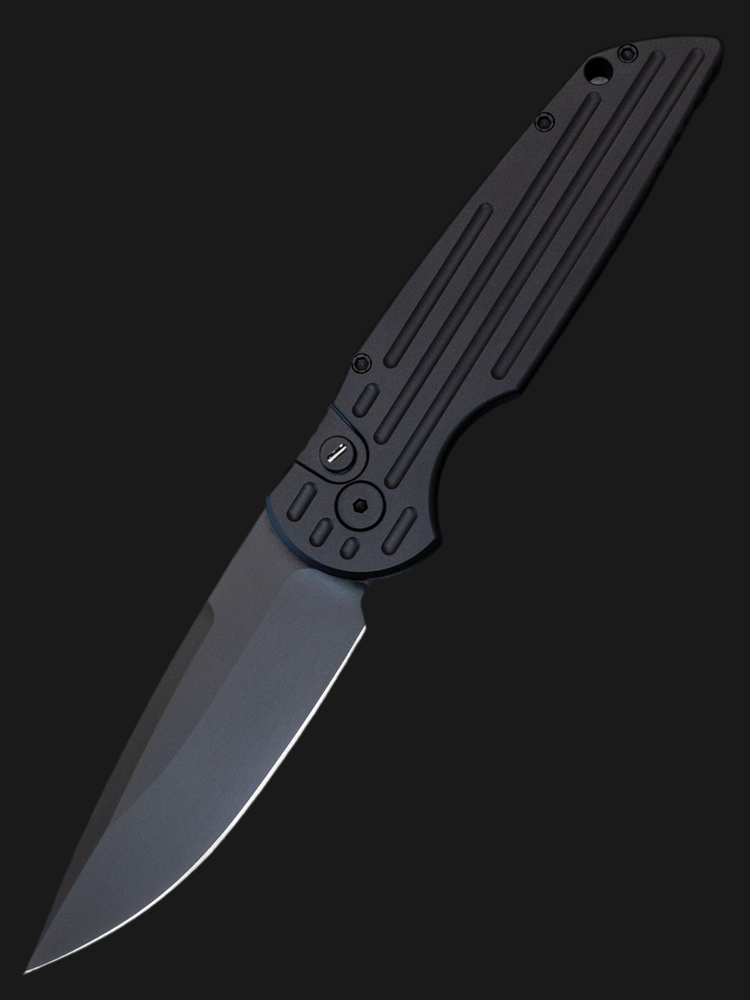 Pro-Tech TR-3 Operator Tactical Response Automatic Knife Grooved (3.5" Black)