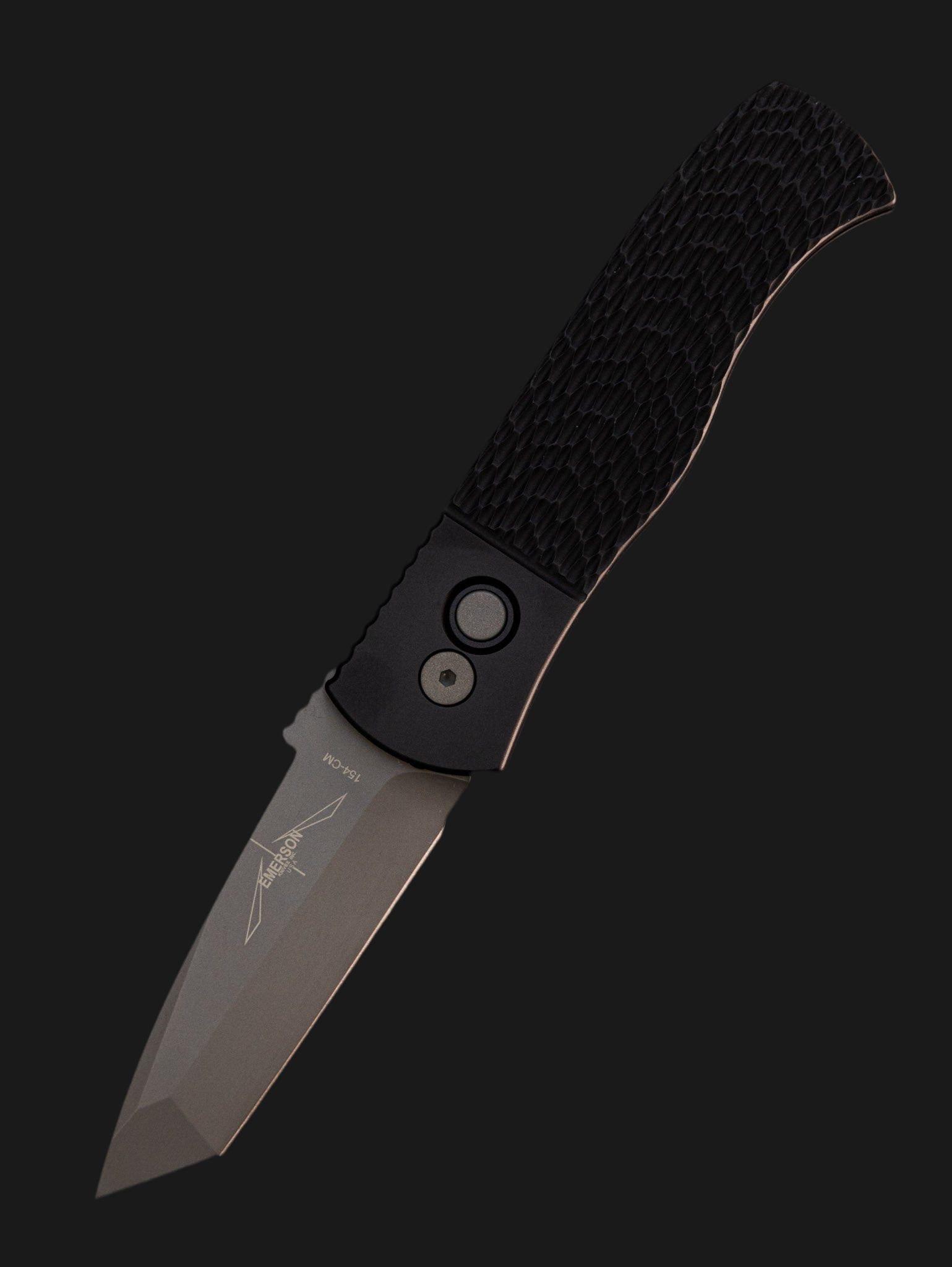 Pro-Tech Emerson CQC-7 Tanto Automatic Knife Black Jigged (3.25" Bead Blast)