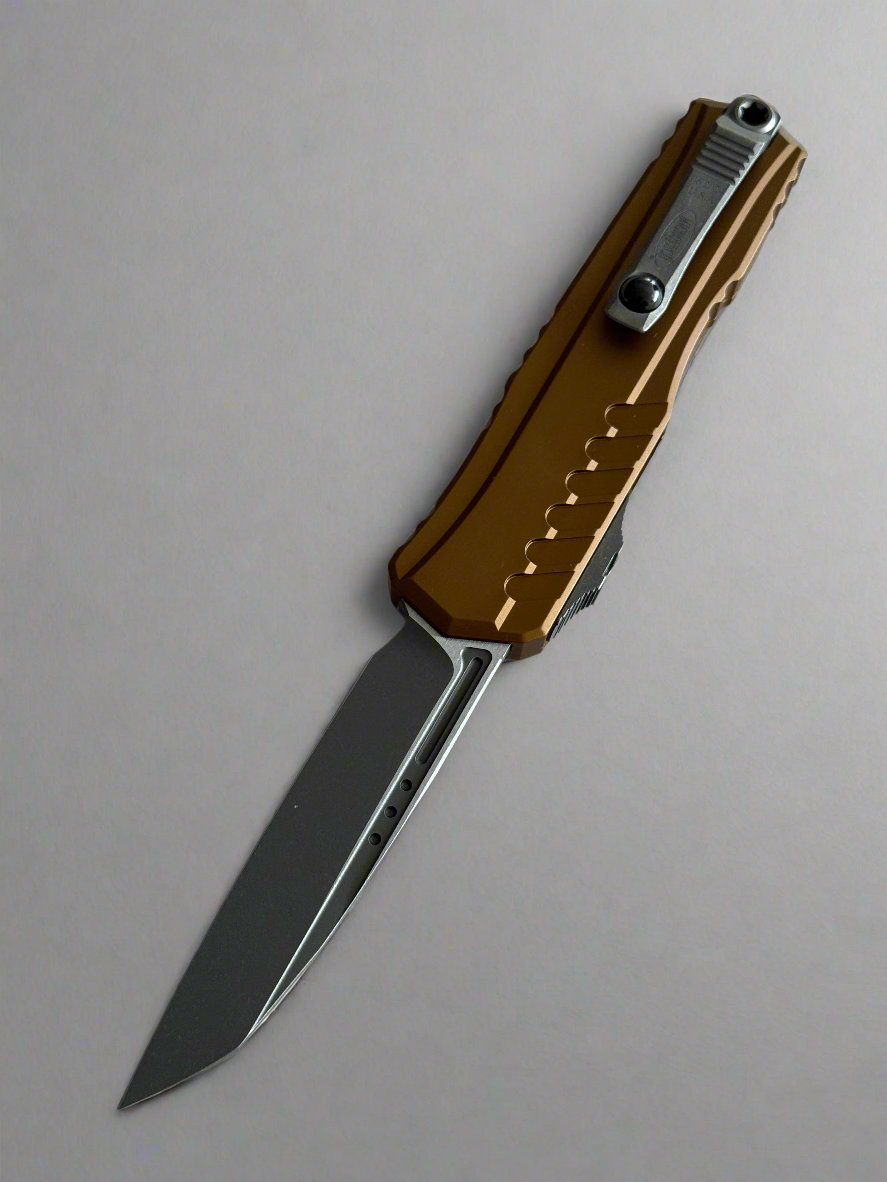 Microtech Cypher II S/E Apocalyptic Standard & Tan Handle 1241-10 APTA