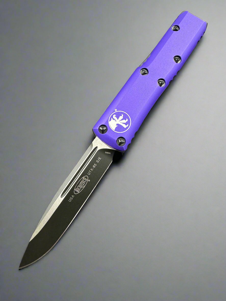 Microtech UTX-85 S/E OTF Standard Automatic Knife Purple Aluminum (3.125") 231-1 PU