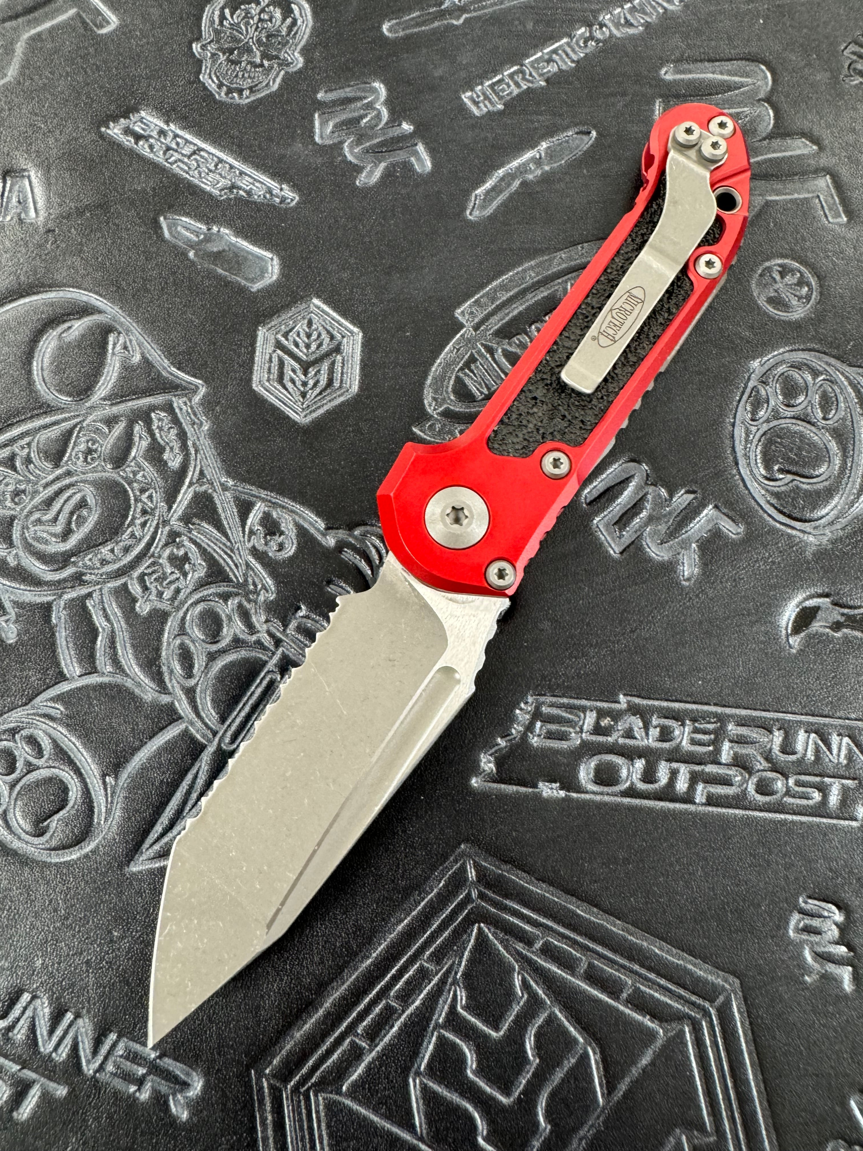 Microtech Knives LUDT Gen III Apocalyptic Full Serrated Tanto w/ Red Handle 1136-12 APRD