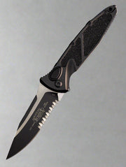 Microtech Socom Elite S/E-Auto Black Tactical Partial Serrated 160A-2T