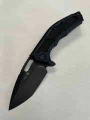 Heretic Knives Medusa Manual Black Tactical Aluminum Frame Lock w/ Grip Inlays & MagnaCut H009-4A-T