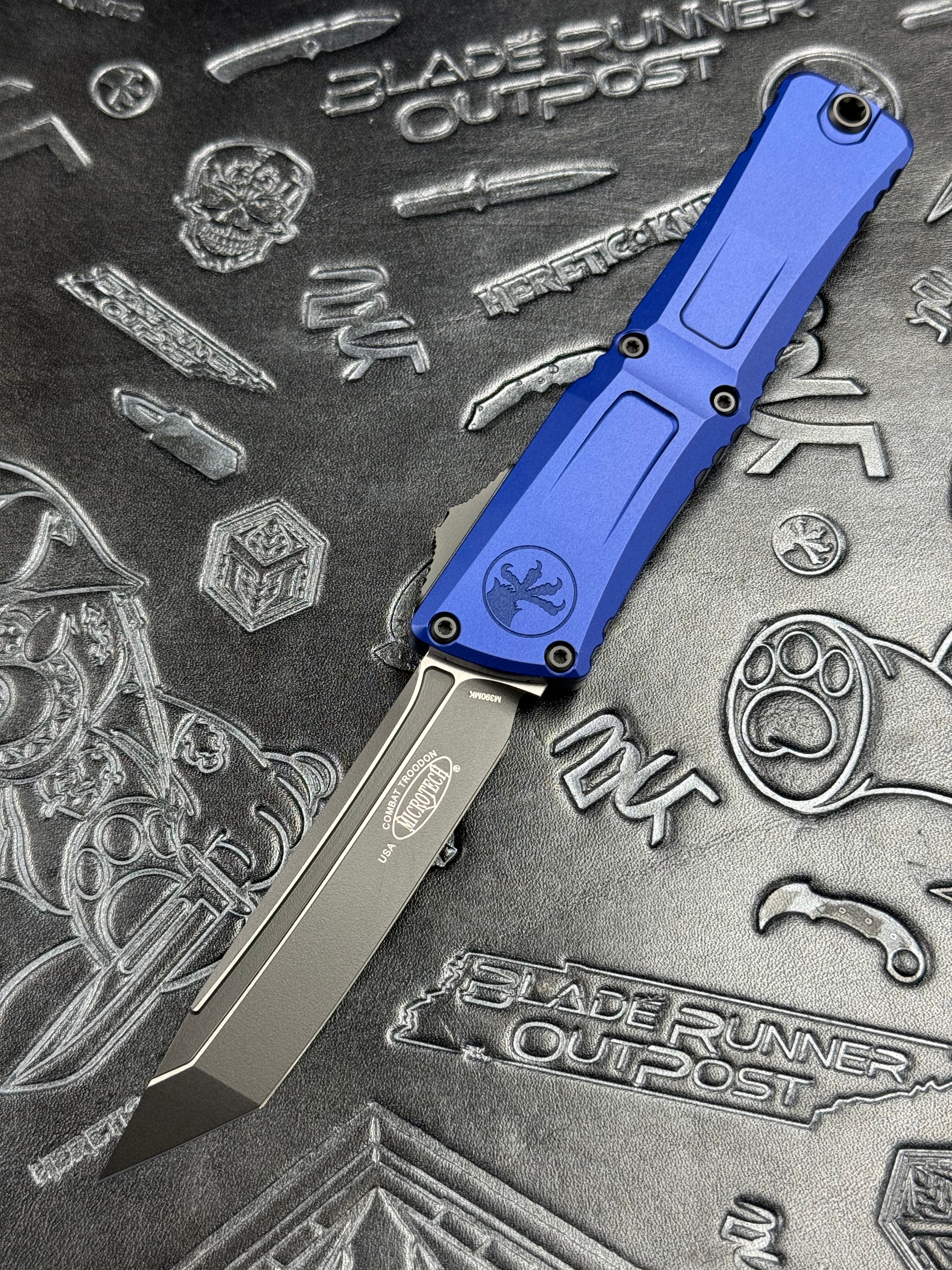 Microtech Knives Combat Troodon Gen III Tactical Tanto w/ Navy Blue Handle 1144-1 NA