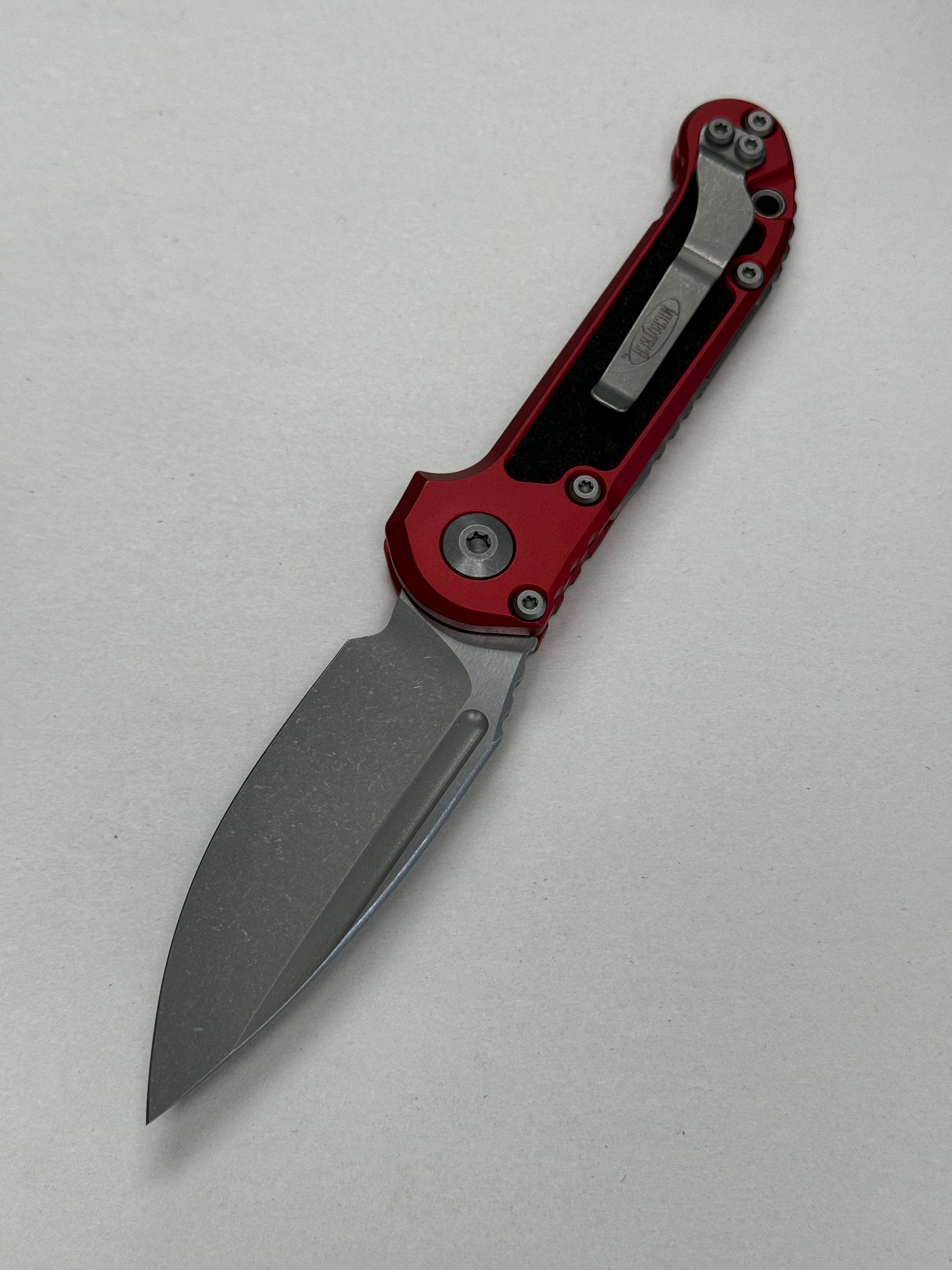 Microtech Knives LUDT Gen III Apocalyptic Drop Point w/ Red Handle 1135-10 APRD