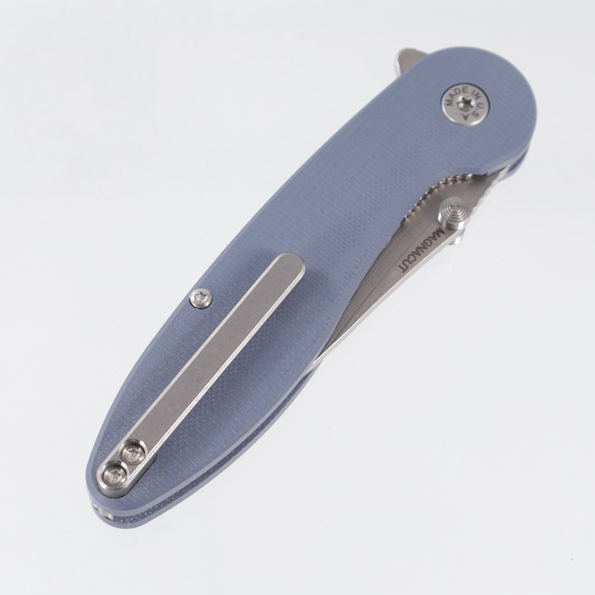 American Blade Works Model 1 V7 Drop Point - Slate G10 - Stonewash Magnacut