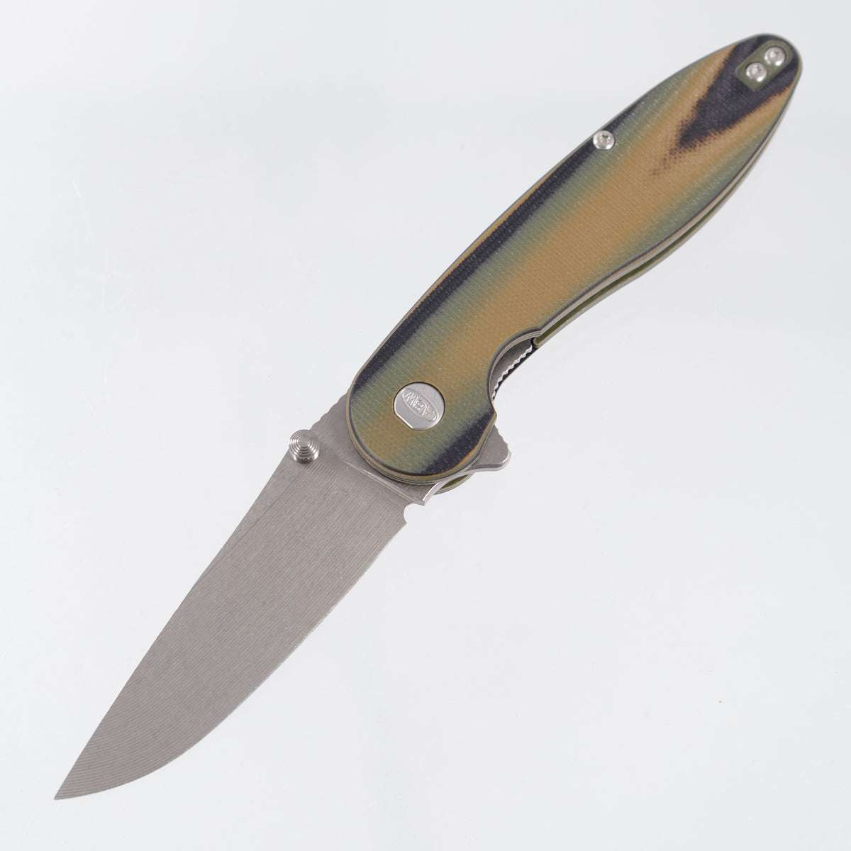 American Blade Works Model 1 V7 Drop Point - Camo G10 - Stonewash Magnacut