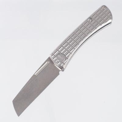 American Blade Works Slipjoint - Frag Pattern Titanium - Stonewash Magnacut
