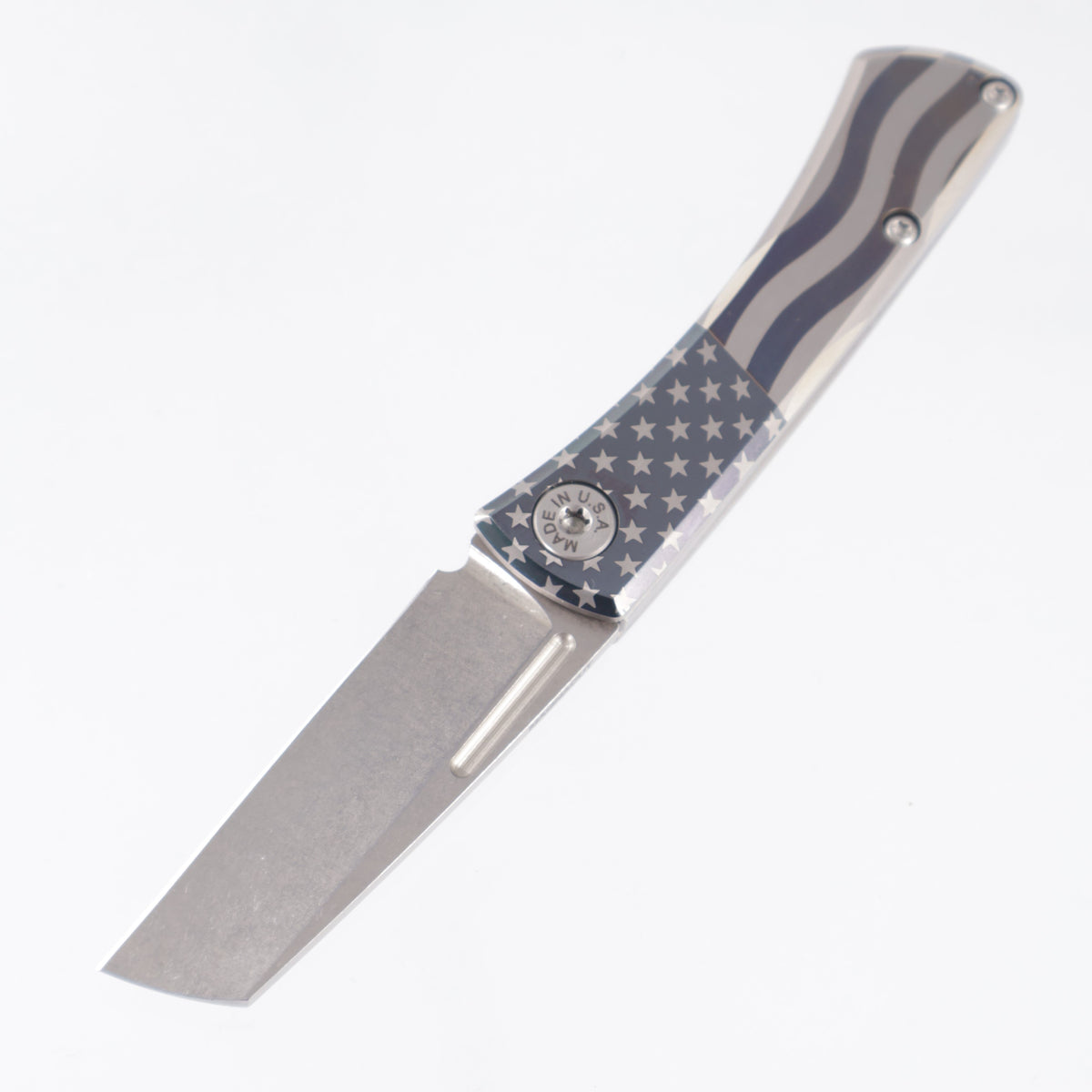 American Blade Works Slipjoint - USA Flag Titanium - 1776-2026 Stonewash Magnacut - 250th Anniversary Edition