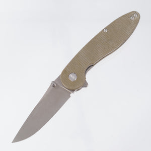 American Bladeworks Model 1 V7 - OD Green Micarta - Stonewash Magnacut Drop Point