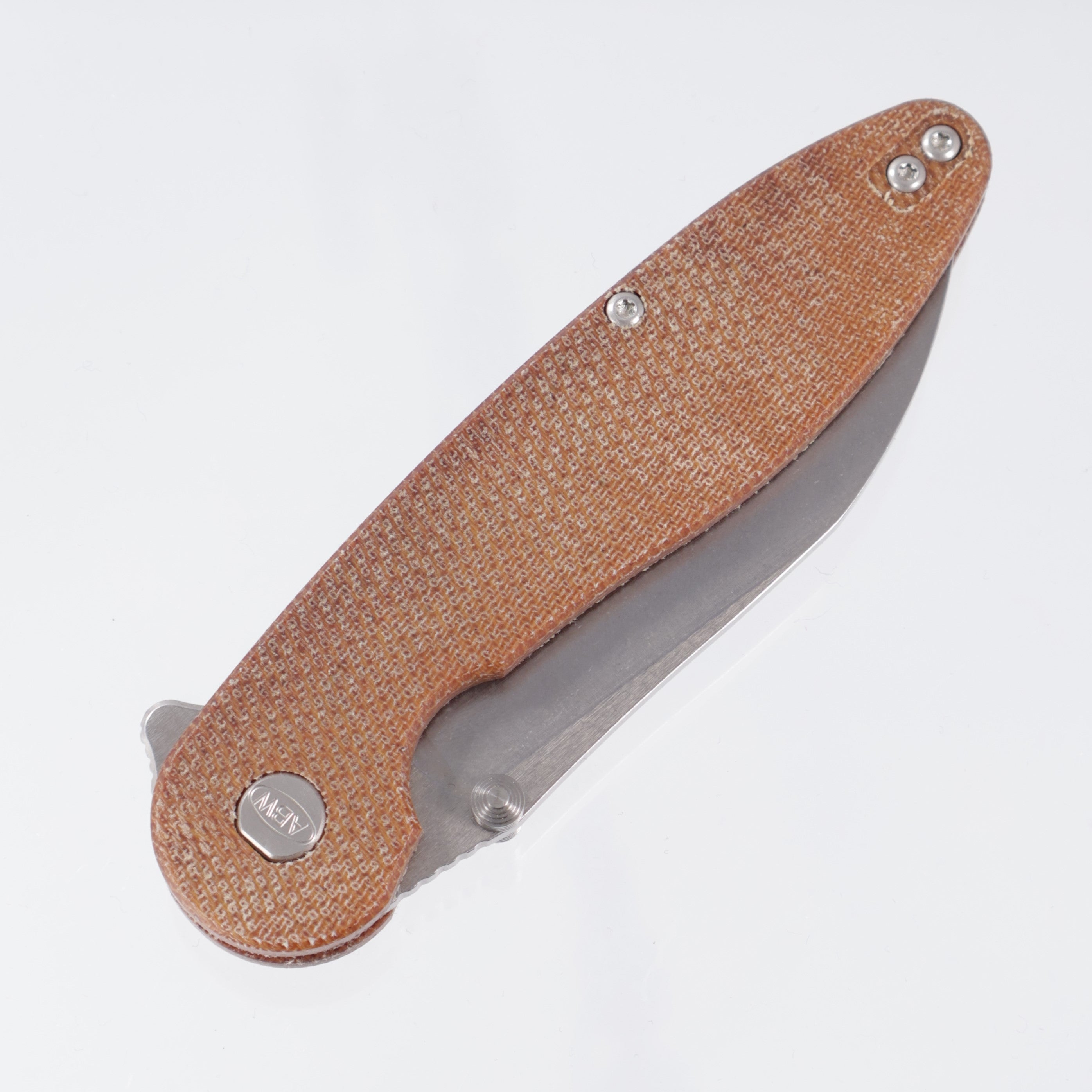 American Bladeworks Model 1 V7 - Brown Micarta - Stonewash Magnacut Wharncliffe