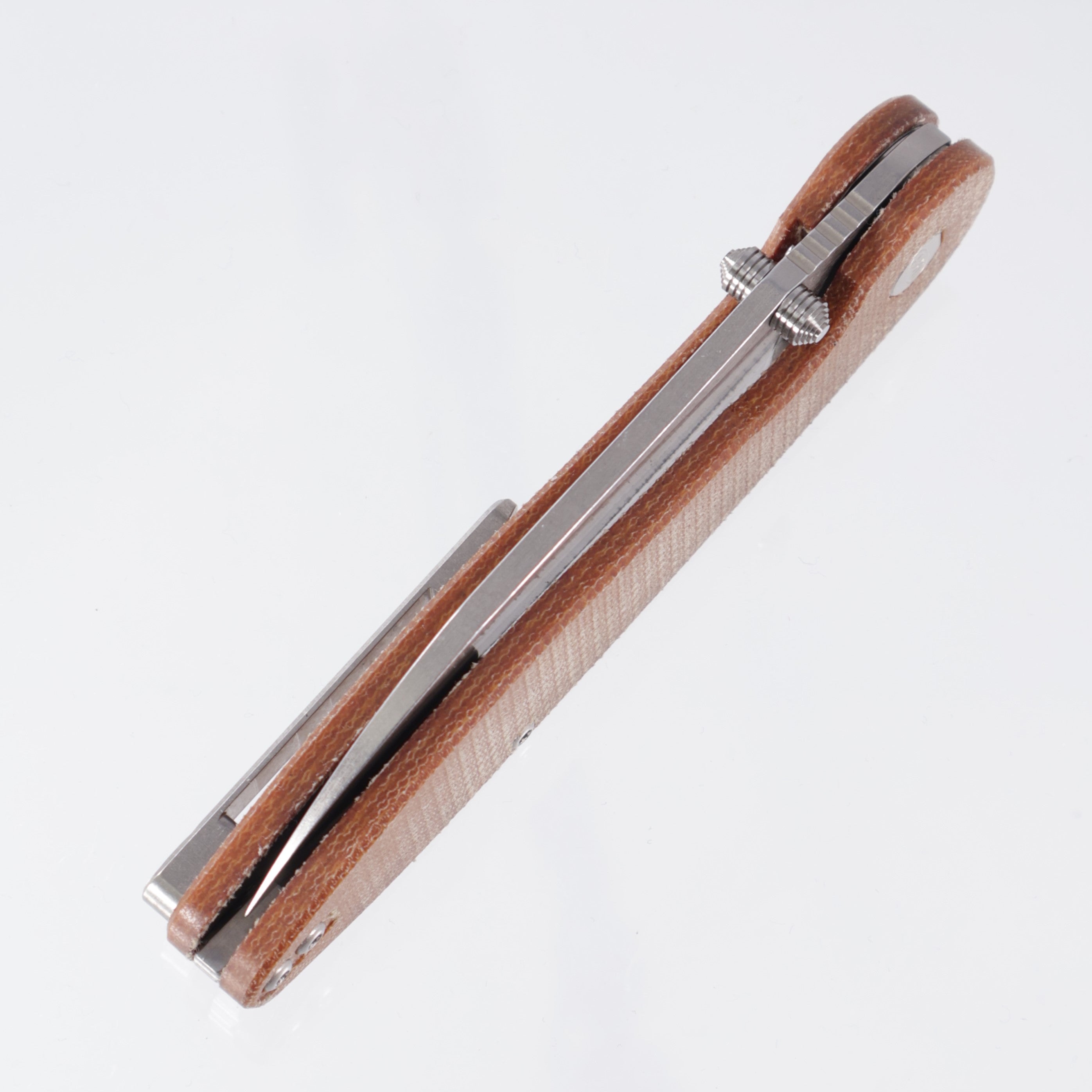 American Bladeworks Model 1 V7 - Brown Micarta - Stonewash Magnacut Wharncliffe