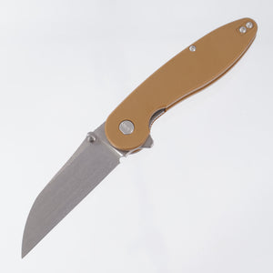 American Bladeworks Model 1 V7 - Brown G10 - Stonewash Magnacut Wharncliffe