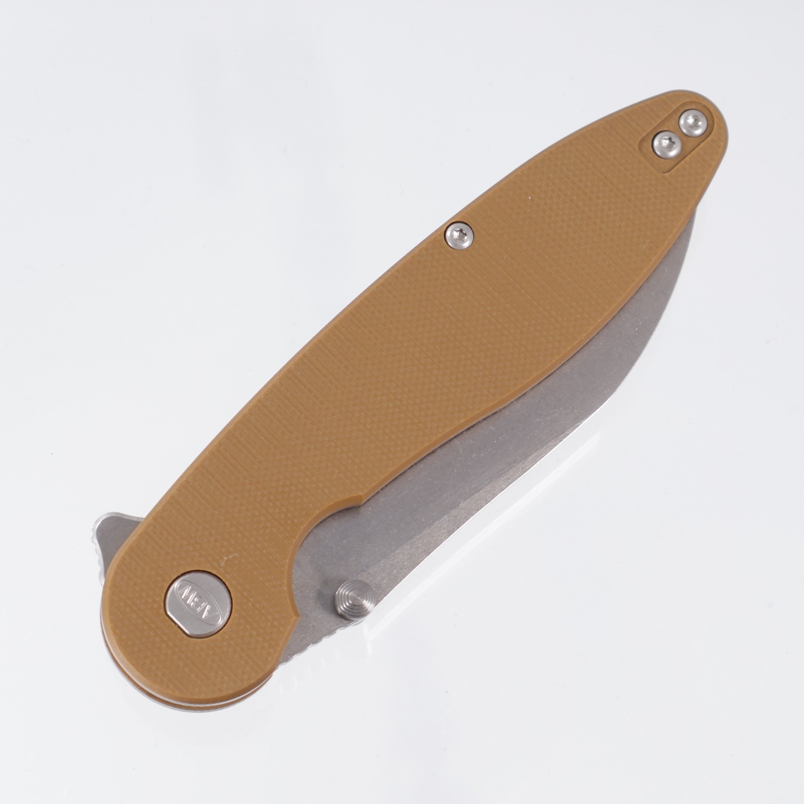 American Bladeworks Model 1 V7 - Brown G10 - Stonewash Magnacut Wharncliffe