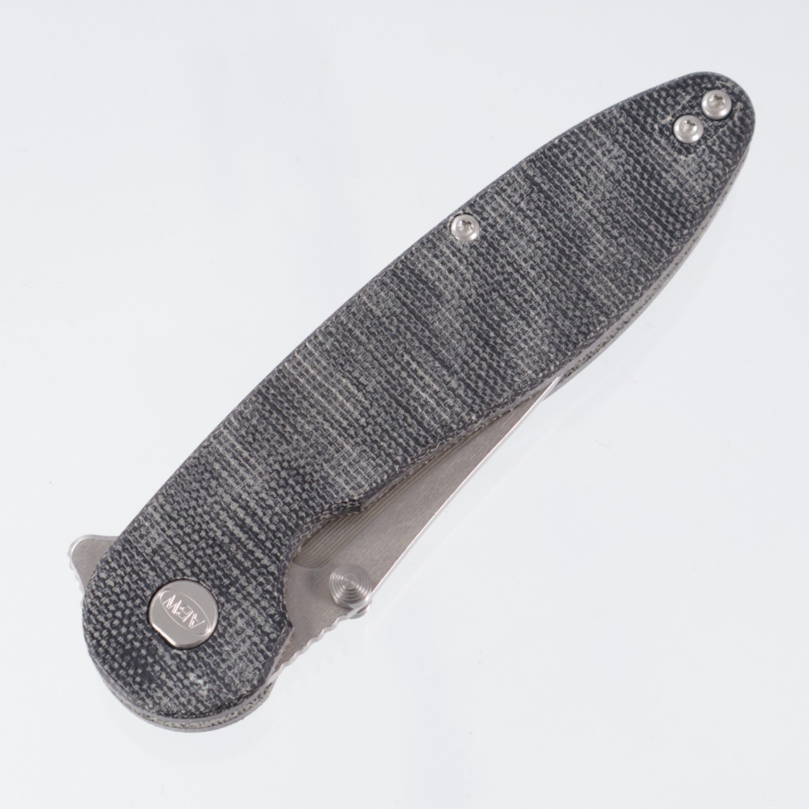 American Bladeworks Model 1 V7 - Black Micarta - Stonewash Magnacut Drop Point