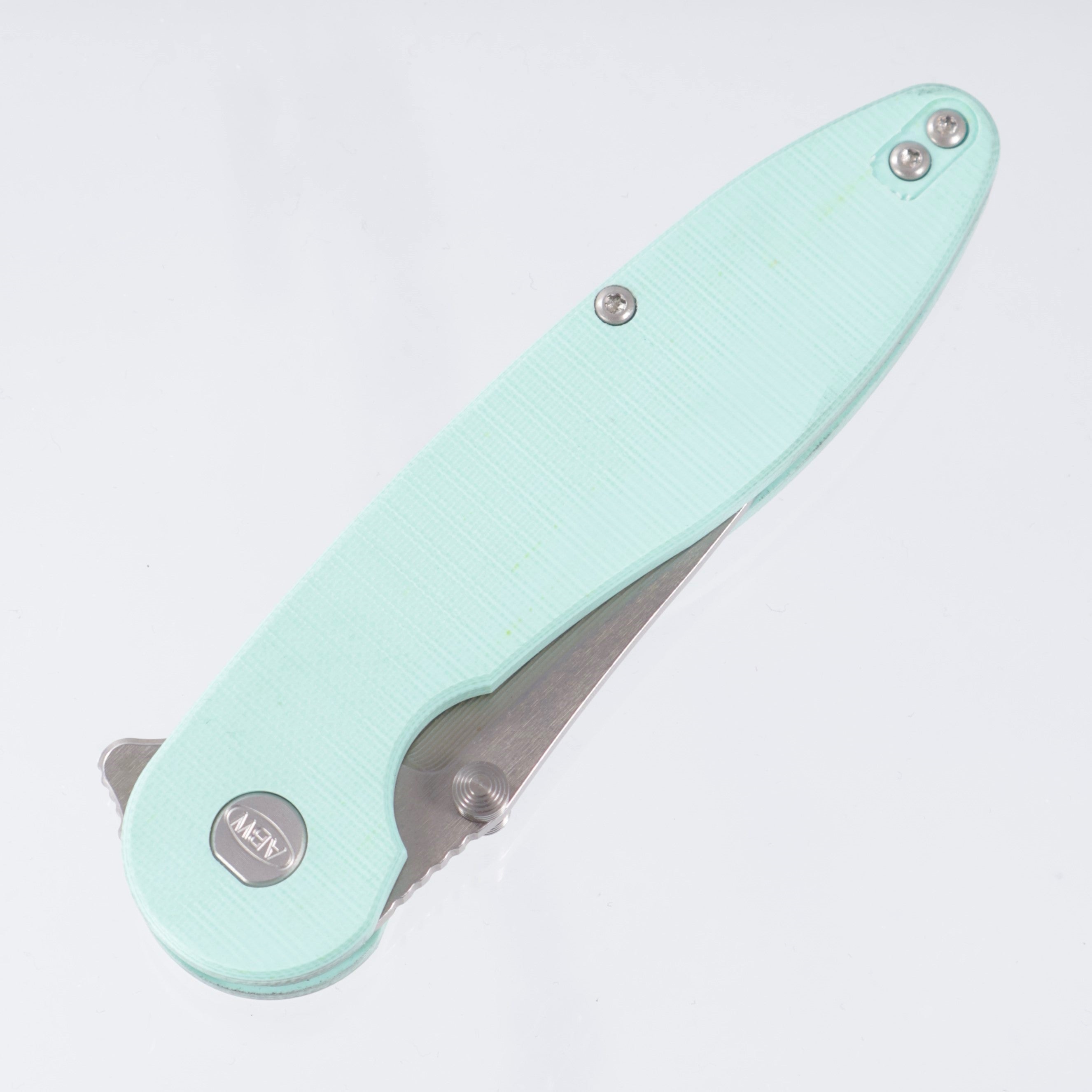 American Bladeworks Model 1 V7 - Tiffany Blue G10 - Stonewash Magnacut Drop Point
